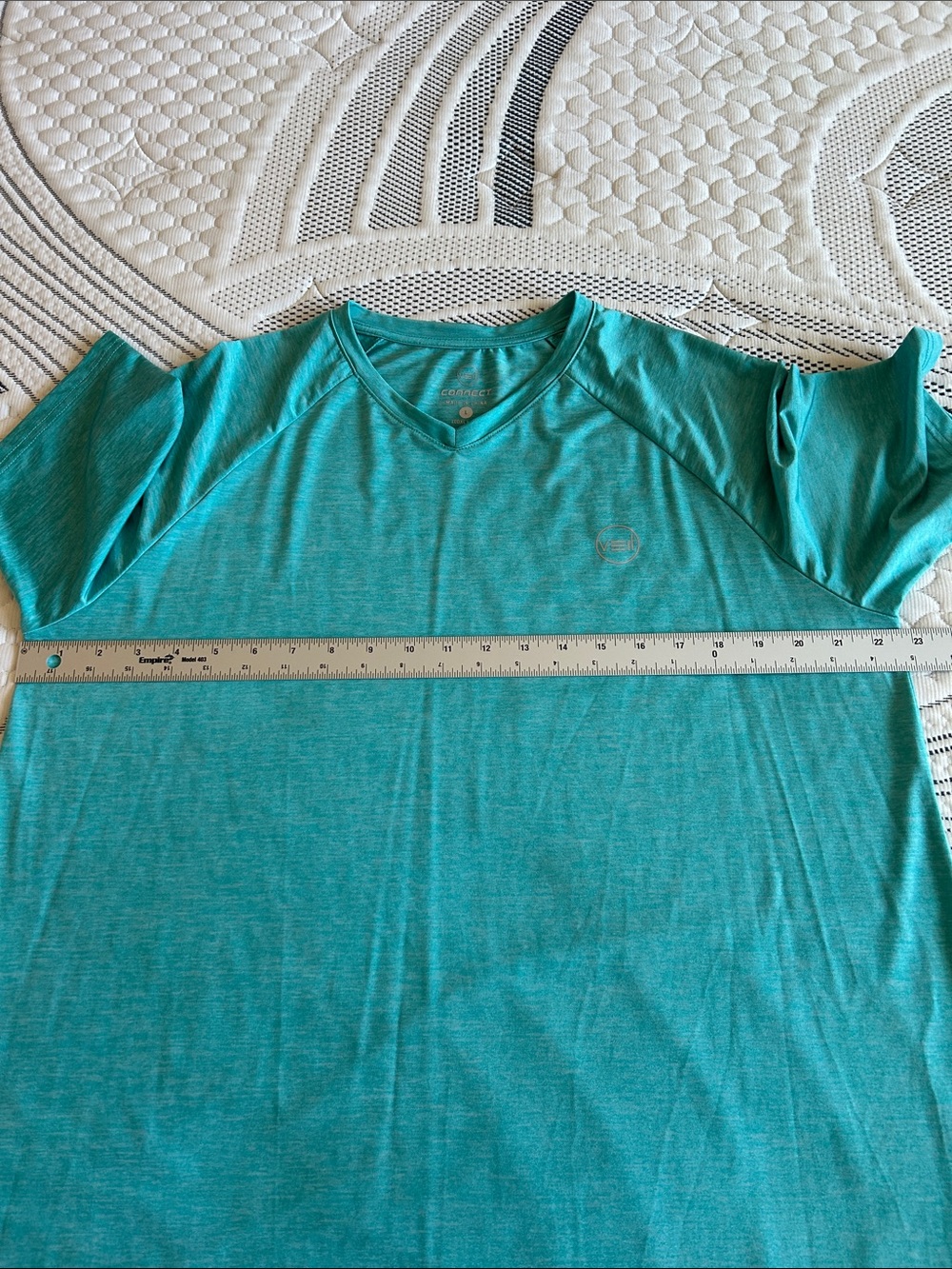 Connect T-Shirt Dress Women’s Large Turquoise/Metallic Silver - Picture 6 of 7